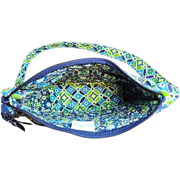 Vera Bradley Daisy Daisy Green Blue Quilted Shoulder Bag Cottagecore Grandma Y2K - Picture 5 of 12